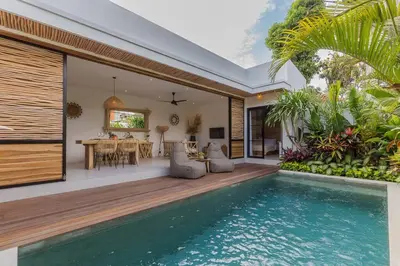 an image of a house with a swimming pool at Seminyak Dream 1 bedroom villa with private pool in Seminyak