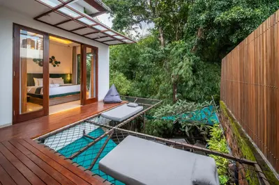 Gallery image of Magic River Villa Rice field view in Canggu