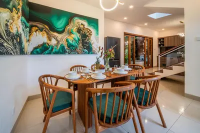 Gallery image of Magic River Villa Rice field view in Canggu