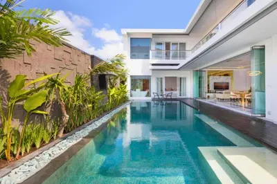 an image of a swimming pool in a house at Lashana 3 BR Private Pool Villa in Legian