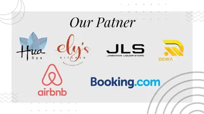 a group of different logos on a white background at CASA NOOA Kerobokan in Kerobokan