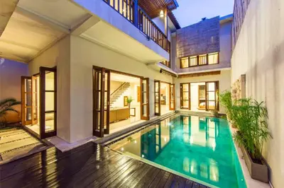 an image of a swimming pool in a house at Divija 2 BR Private Pool Villa in Seminyak