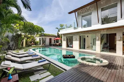 an image of a villa with a swimming pool at Spacious 4BR Villa with Pool in Central Seminyak in Seminyak