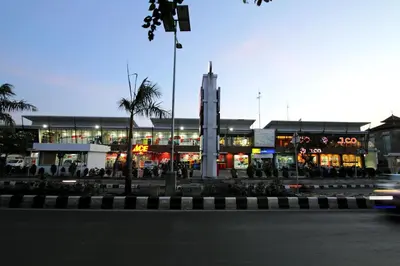 a building with a street in front of it at Ramantika Bali House in Jimbaran