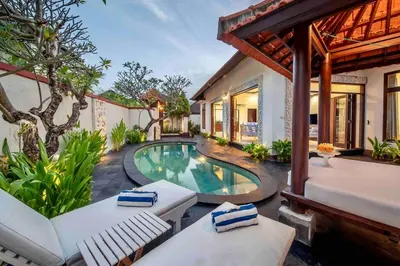 an image of a house with a swimming pool at Bens Bidadari Villa Two-Bedroom with Private Pool Kuta in Seminyak