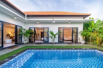 an image of a villa with a swimming pool at New Villa in the best area in Kuta