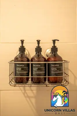 four bottles of universalivedivedivedivedivedivedivedivedivedivedivedived at A&R4 Villa - by Unicorn Villas Bali in Seminyak