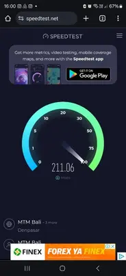 a screenshot of a cell phone screen with a speedometer at The Palmana Tropical Roofline Jayakarta Residence 40 in Badung
