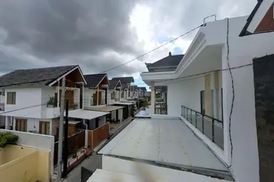 a view from the balcony of a house at Villa 9 in Seminyak