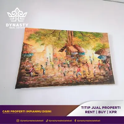 a painting of theoration of the magi at Villa Teras Asri Seminyak in Denpasar
