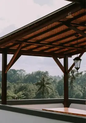 a view from the roof of a building with a window at Mika Estate Property in Seminyak