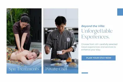 two pictures of a man and a woman preparing food at Brand New Villa 2BR with Private Pool near Seminyak by BaliSuperHost in Seminyak