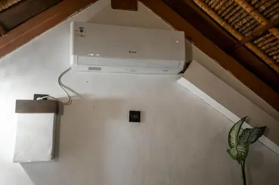 an overhead view of a room with a ceiling at My secret home ( full villa) in Seminyak