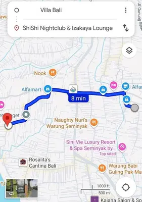 a screenshot of a google map of the subwayurrency at Villa 2BR Seminyak 8mins Beach in Seminyak