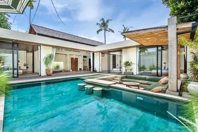 an image of a swimming pool in a villa at Kin House Bali in Seminyak