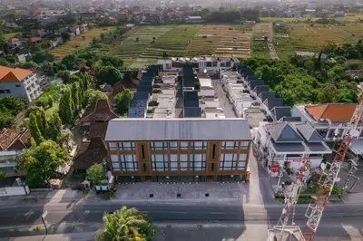 an aerial view of a building in a city at Gate 11 Mezzanine one in Denpasar
