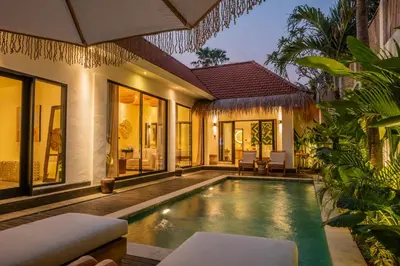 an image of a swimming pool in a villa at Villa Lediana - 3BR Private pool in Canggu