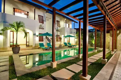 an image of a house with a swimming pool at Villa Amalia Walk To Legian Beach in Legian