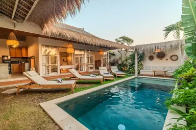 an image of a villa with a swimming pool at NEW 3BR Fleur De Vie Tranquility Villa in Seminyak in Seminyak