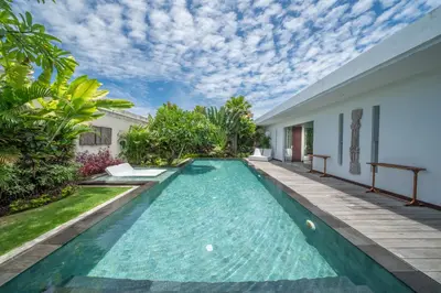a swimming pool in the backyard of a villa at Villa Bima - 3 Bedroom Villa in Seminyak in Seminyak