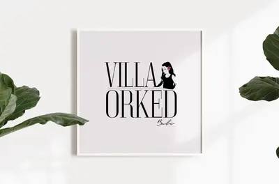 a black and white picture of a woman with the words villa orised at Villa Orked 2 in Seminyak