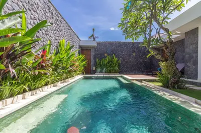 a swimming pool in the backyard of a villa at Vishuddha Ajna Villa - Outstanding 2 bdr villa - GREAT LOCATION! in Seminyak