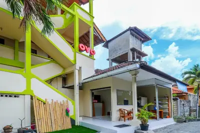 a view of the outside of a house at Hotel O Nan Berlian Inn in Legian