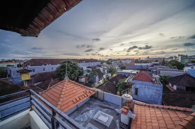 a view of a city from the roof of a building at Padma Lodge Legian in Seminyak